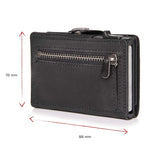 Fashion True Pickup Bag Automatic Pop up Metal Wallet RFID Anti theft Brush Large Capacity Card Clip for Men and Women