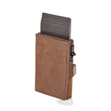 Fashion True Pickup Bag Automatic Pop up Metal Wallet RFID Anti theft Brush Large Capacity Card Clip for Men and Women