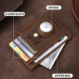 Airtag Wallet Holder for Cards Wallet Case Airt Tag Male Wallet with Airtag Holder