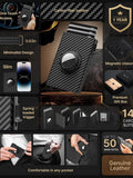RFID Men's Card Bag With Air Tag Positioning Slot RFID Anti Theft Brush Ultra Thin Metal Wallet Credit Card Clip