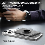  AirTag Wallet for Men- Aluminum Slim Stretchable Belt Draw-Out Metal Wallet , Holds up 15 Cards with Cash Strap,Card holder