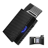 Men's RFID Anti-Theft Three Fold Wallet Ultra-Thin with Zipper Coin Pocket Credit Card Clip Brush Anti-Magnetic Card Bag