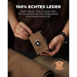 Men's Aluminum RFID Card Holder with Air Tag Slot And Zipper Coin Pocket - Locateable Card Case for Organization