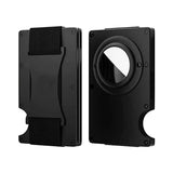 AirTag Wallet for Men, Slim Minimalist RFID Blocking Air Tag Holder Front Pocket Metal, Card with Money Clip